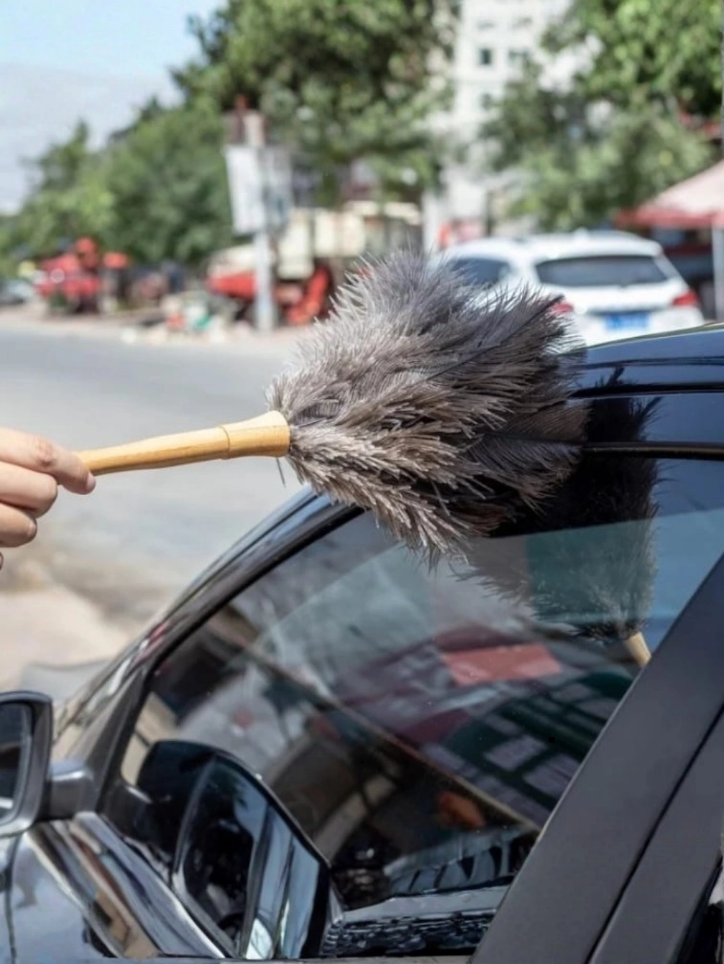 Devekuşu Tüyü Tozluk