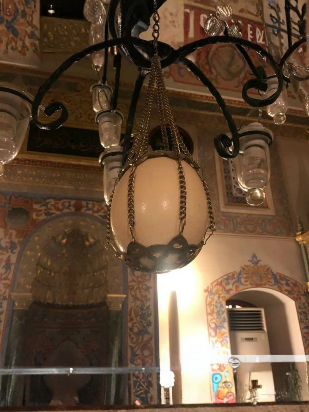 Devekuşu Yumurta Askısı Metal Makrome 