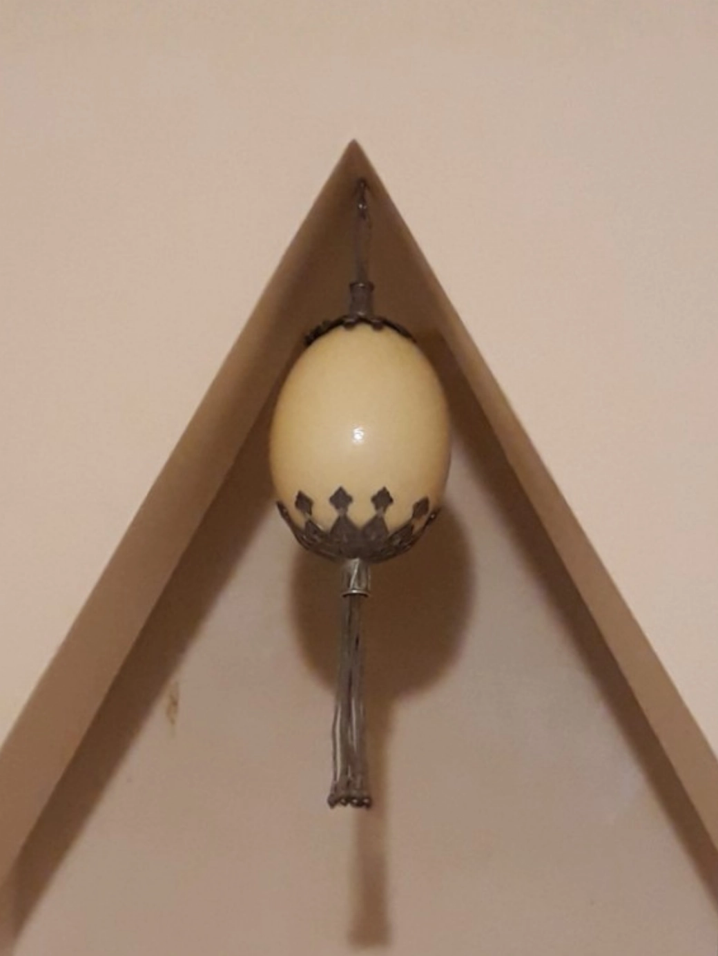 Devekuşu Yumurta Askısı Metal Makrome 