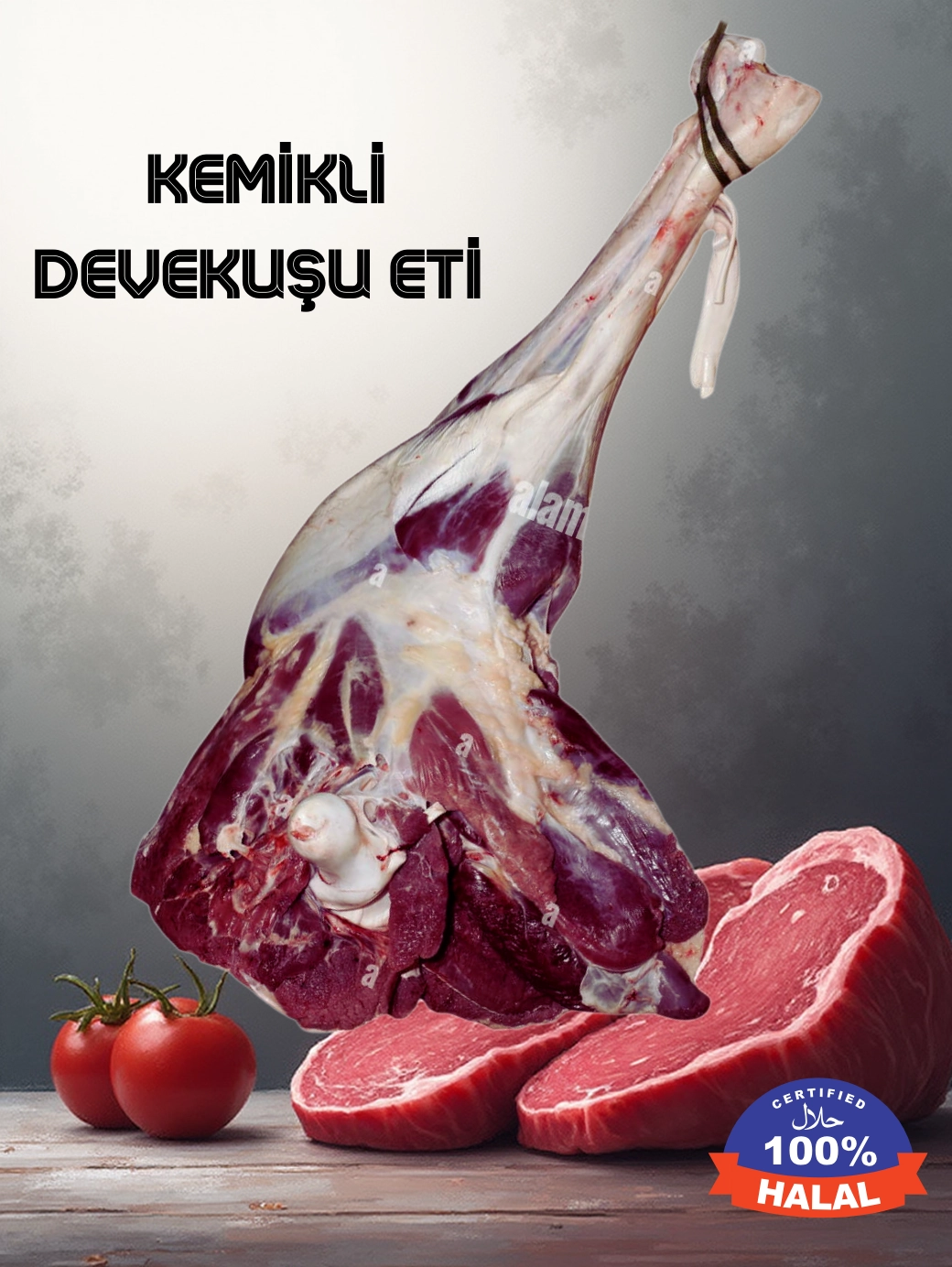 Kemikli Devekuşu Eti  (1 KG)