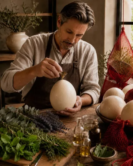 Aromatik Kokulu Fermente Edilmiş Haşere Kovucu Doğal Devekuşu Yumurtası 