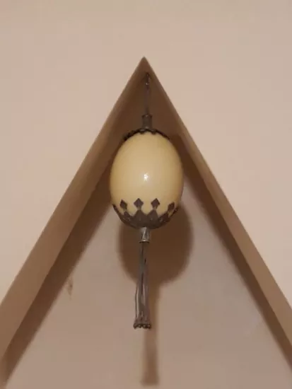 Devekuşu Yumurta Askısı Metal Makrome 